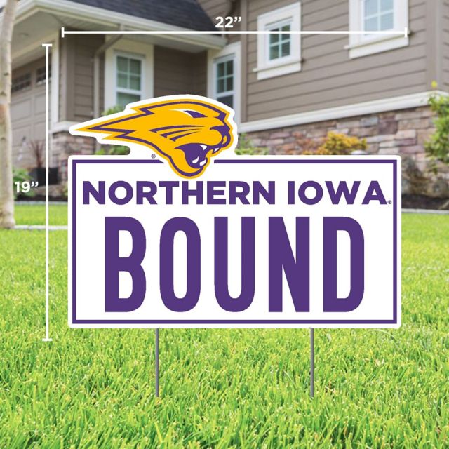 University of Northern Iowa Bound 22" x 19" Lawn Sign