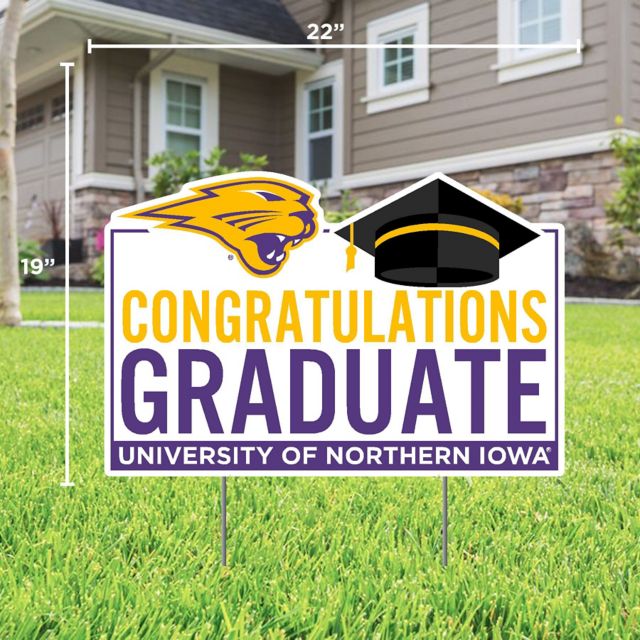 University of Northern Iowa Grad Lawn Sign