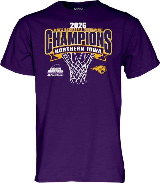 University of Northern Iowa Men's Basketball 2026 MVC Tournament Champions Short Sleeve T-Shirt