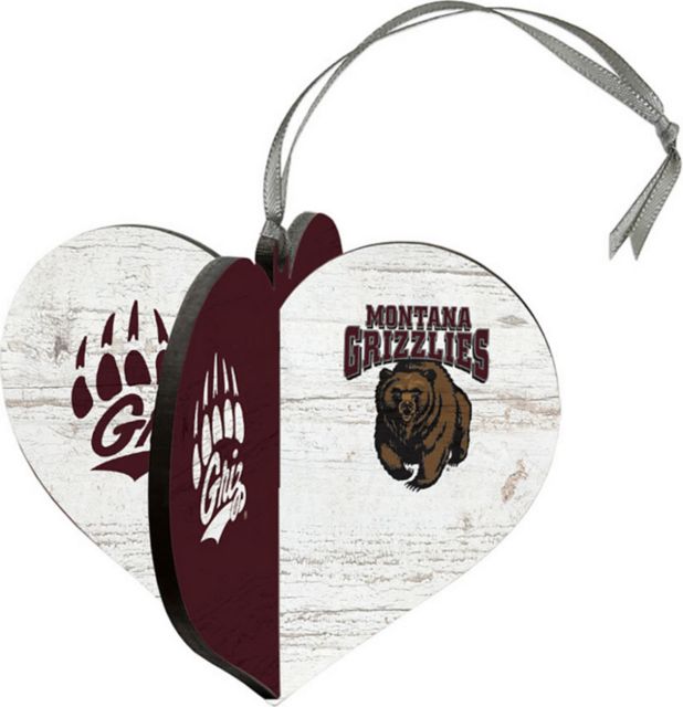 University of Montana 3D Heart Ornament