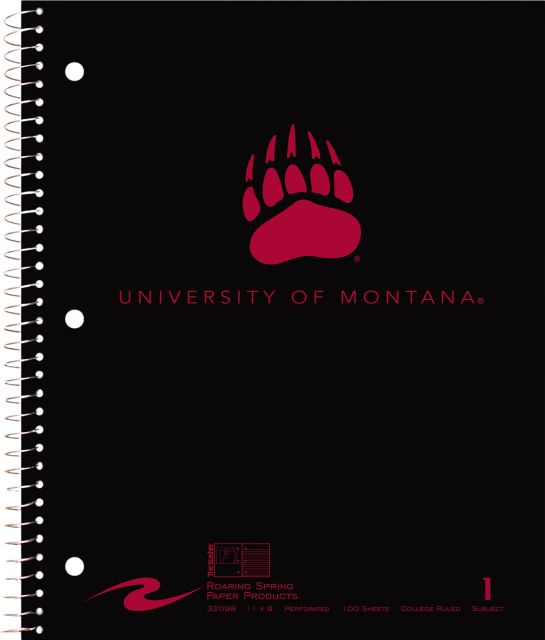 University of Montana Notebook 100-Sheet