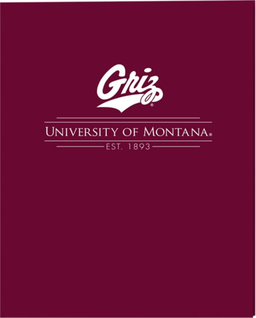 University of Montana Grizzlies 2 Pocket Folder