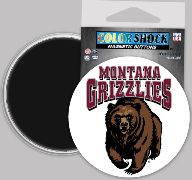 University of Montana Grizzlies 3" Button Magnet