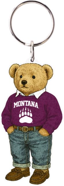 University of Montana Teddy Bear Keychain
