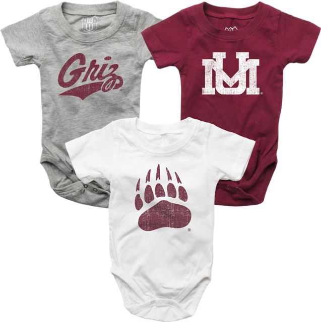 University of Montana Infant 3 Pack Bodysuit