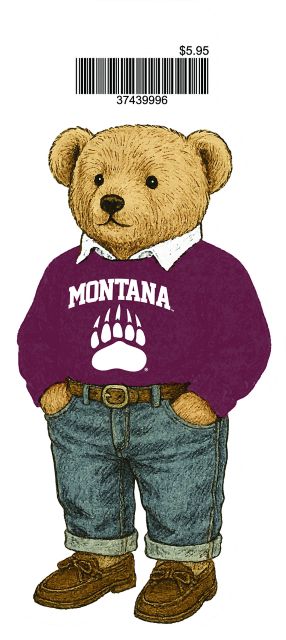 University of Montana Teddy Bear Vinyl Sticker