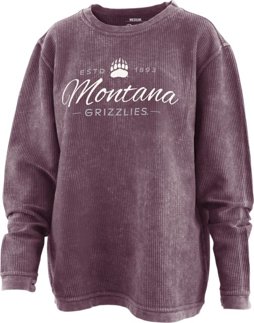University of Montana Grizzlies Women's Corduroy Crewneck Sweatshirt