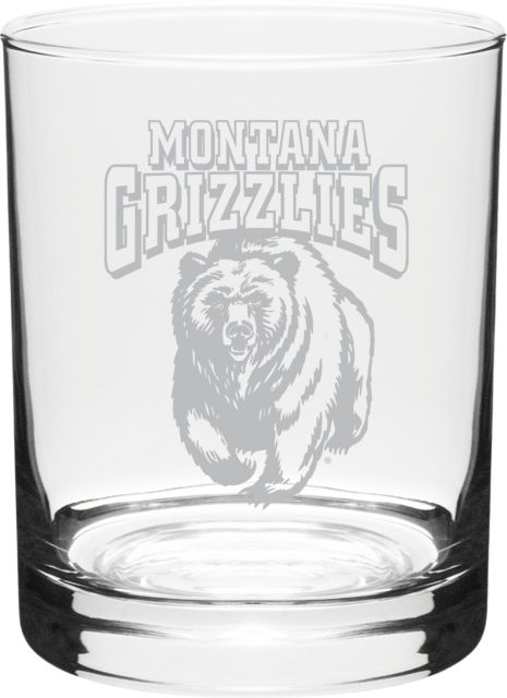 University of Montana 14 Oz. Grizzlies Glass