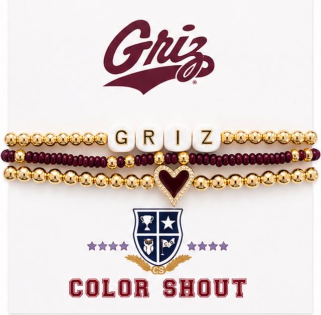 University of Montana Love Stack Bracelet Set
