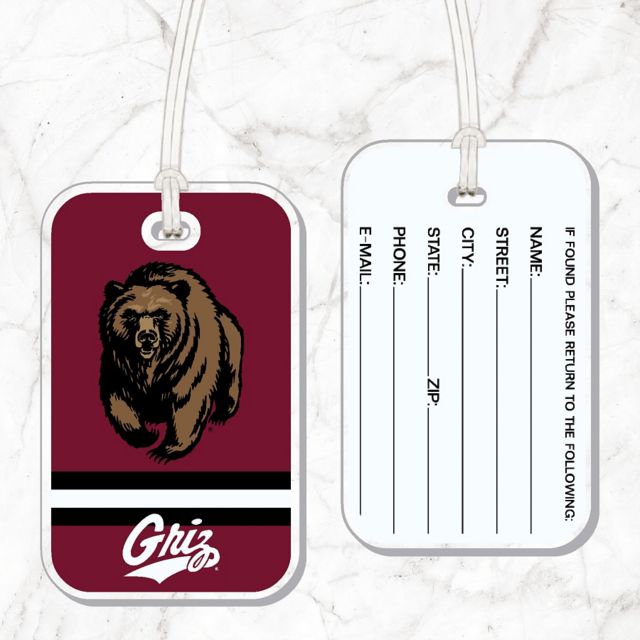 University of Montana Grizzlies Acrylic Bag Tag