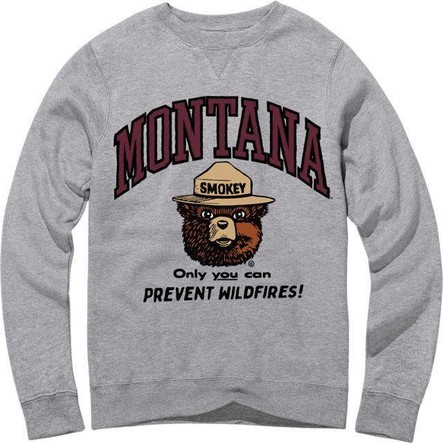 University of Montana Smokey The Bear Crewneck Sweatshirt