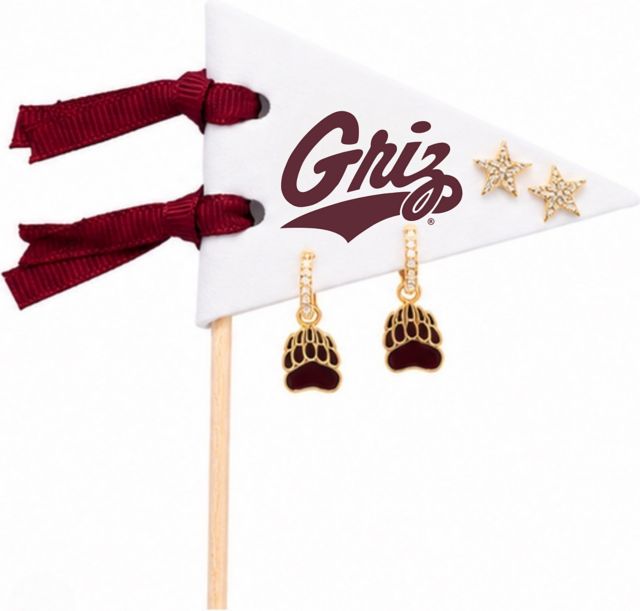 University of Montana Pennant Earrings