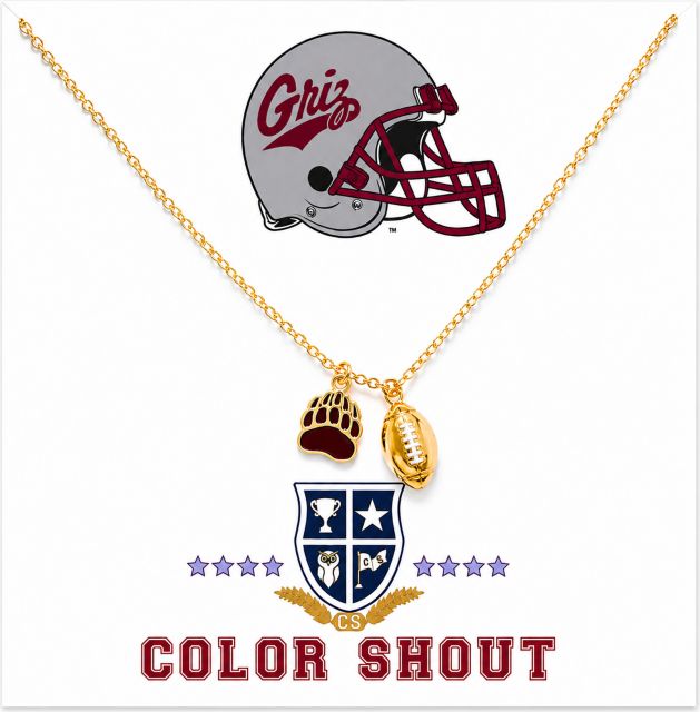University of Montana Football Charm Necklace