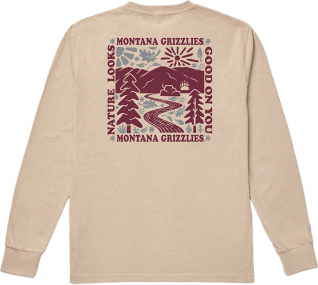 University of Montana Nature Looks Good On You Long Sleeve T-Shirts