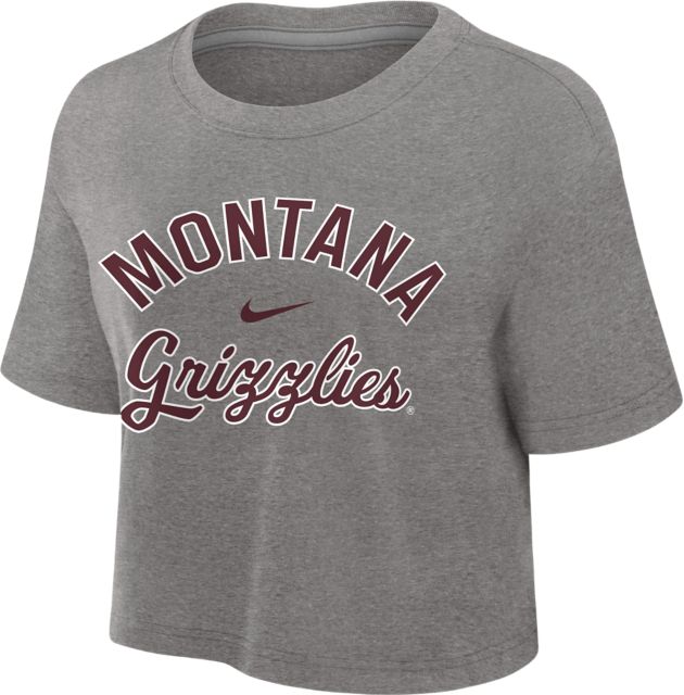 University of Montana Grizzlies Women's Dri-Fit Cropped Short Sleeve T-Shirt