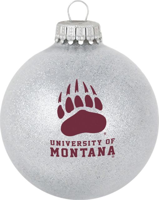University of Montana Grizzlies Sparkle Ball Ornament