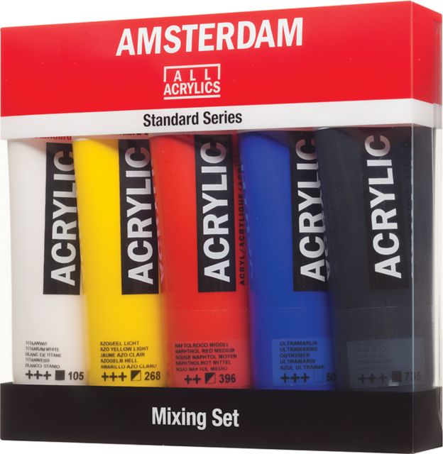 AMSTERDAM ACRYLIC MIXING COLORS 120ML 5 TUBE SET