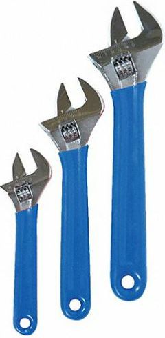 Adjustable Wrench Set 6, 8, and 10 inch