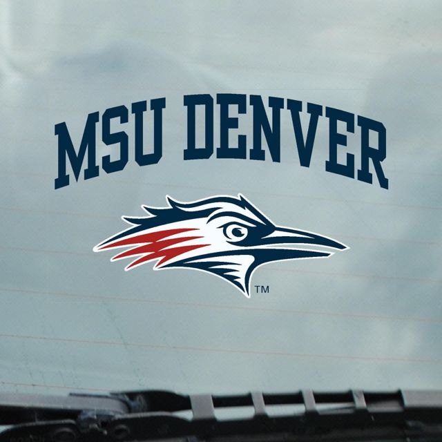 MSU Denver Roadrunners Cling Decal