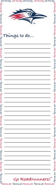 MSU Denver Roadrunners 2.75x5 To Do Pad