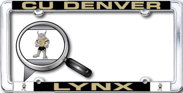 University of Colorado Denver Lynx Thin Dome License Plate Frame