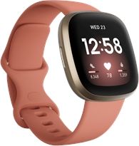 Fitbit Versa 3 Smartwatch Pink Clay Soft Gold ONLINE ONLY