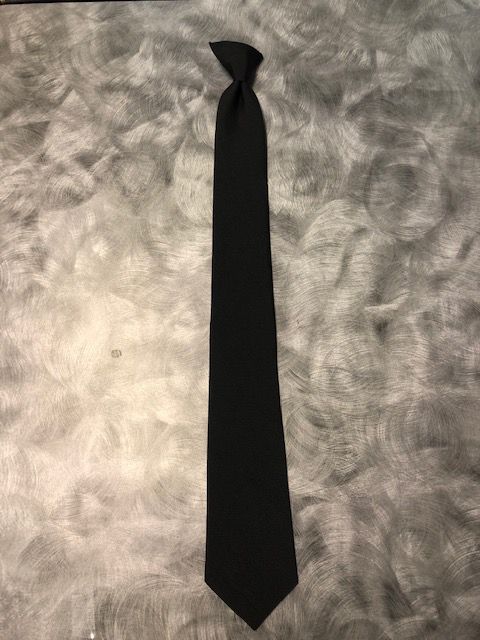 MENS CLIP-ON TIE 22" BLACK