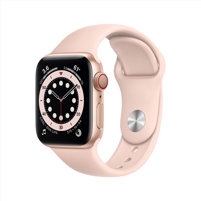 Apple Watch Series 6 GPS, 40mm Gold Aluminum Case with Pink Sand