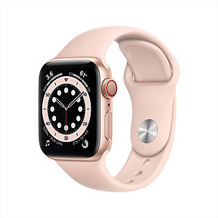 Apple Watch Series 6 GPS, 40mm Gold Aluminum Case with Pink Sand