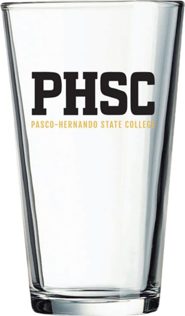 Pasco-Hernando State College 16 oz. Glass