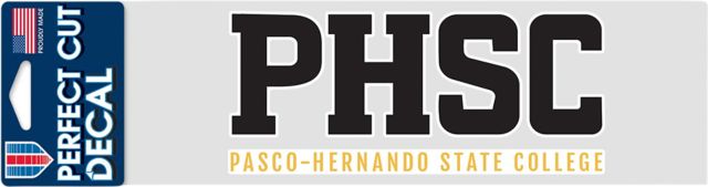 Pasco-Hernando State College 3'' x 10'' Perfect Cut Decal
