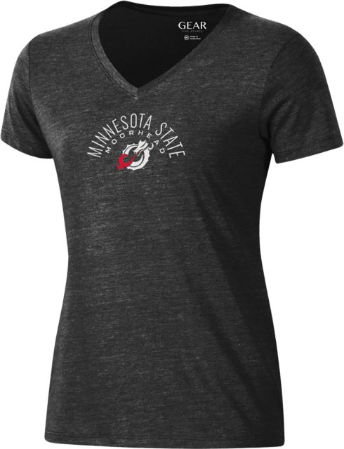 Minnesota State University Moorhead Women's Triblend V-Neck Short Sleeve T-Shirt