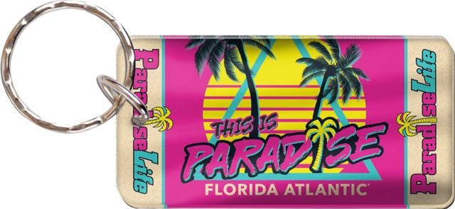 Florida Atlantic University Paradise Life Key Ring