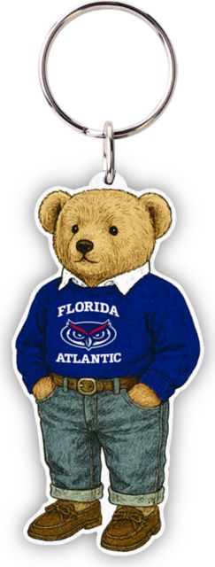 Florida Atlantic Owls Teddy Bear Keychain