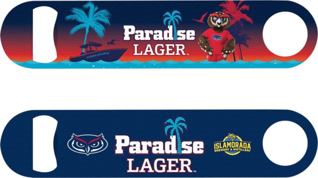 Florida Atlantic University Paradise Lager Two Side Bottle Opener
