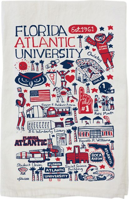 Florida Atlantic Owls Julia Gash Kitchen Towel