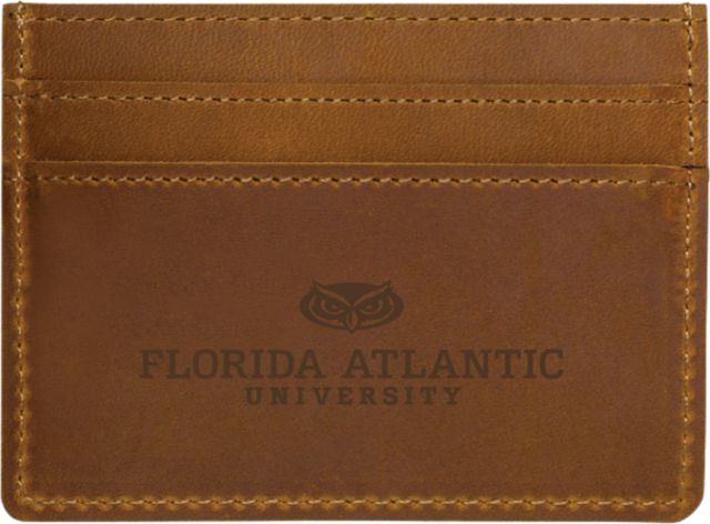 Florida Atlantic Owls Leather Card Holder