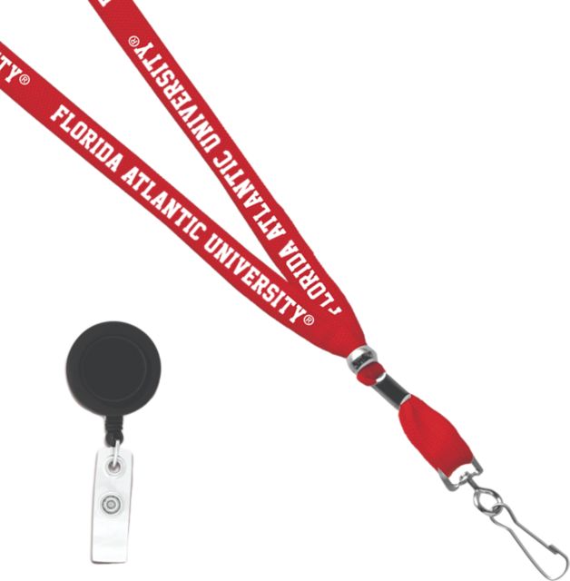 Florida Atlantic University Card Clamp Lanyard