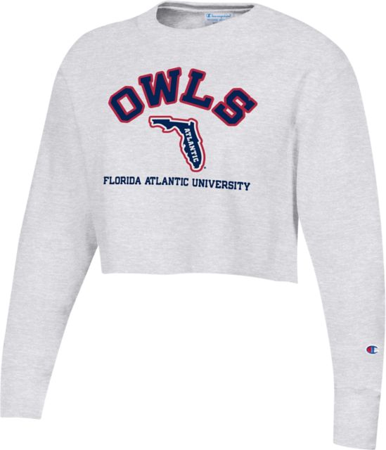 Florida Atlantic Owls Women's Reverse Weave Crop Crewneck Sweatshirt