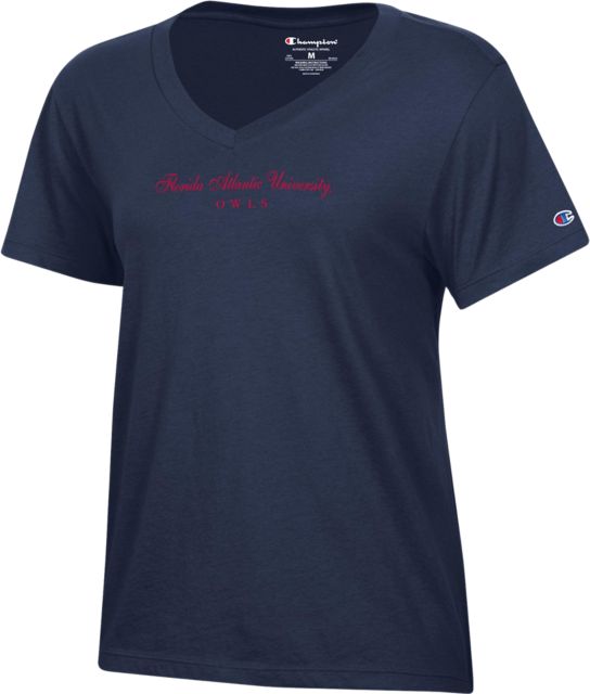 Florida Atlantic Owls Women's V-Neck Short Sleeve T-Shirt