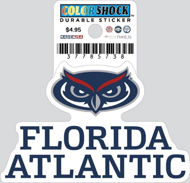 Florida Atlantic Owls Durable Sticker