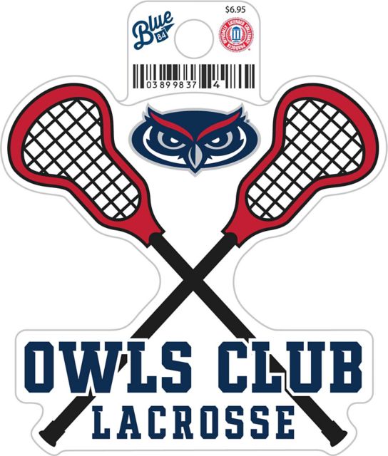 Florida Atlantic Owls Lacrosse Full Size Sticker