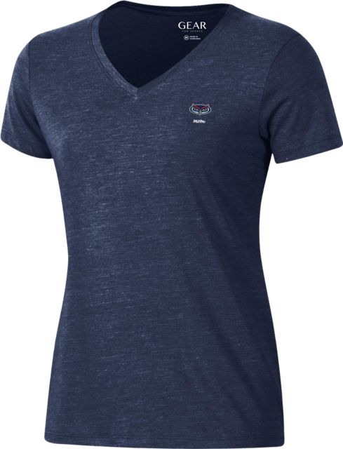Florida Atlantic Owls Mom Women's V-Neck Short Sleeve T-Shirt