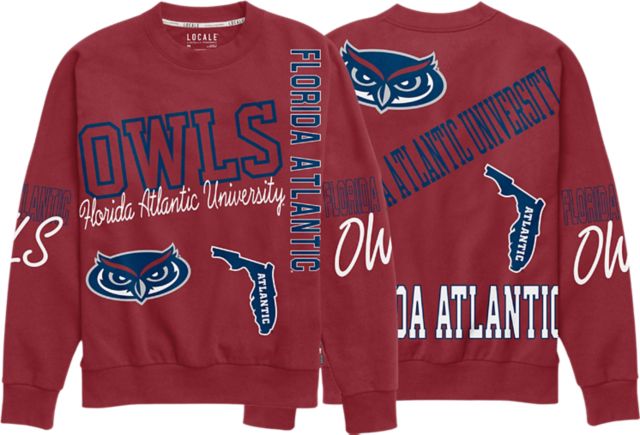 Florida Atlantic Owls Women's Collage Kelsey Crewneck Sweatshirt