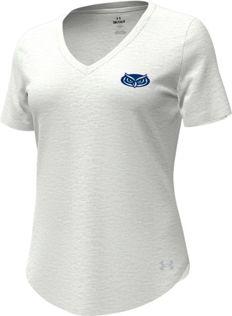 Florida Atlantic Owls Women's Breezy V-Neck Short Sleeve T-Shirt
