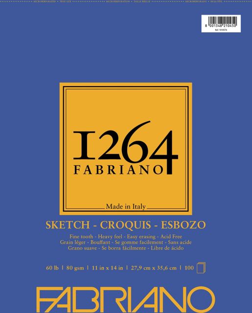 1264 SKETCH PAD WIRE BOUND 11X14 100 SHEETS