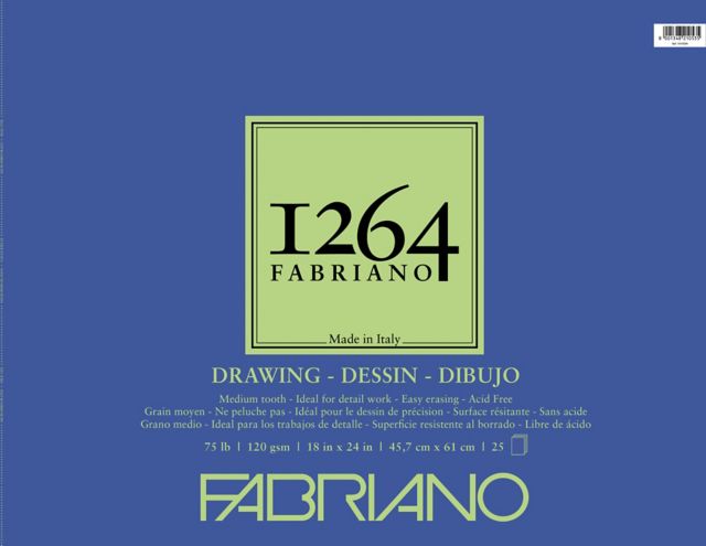 1264 DRAWING PAD 75# WIRE BOUND 18X24 25 SHEETS