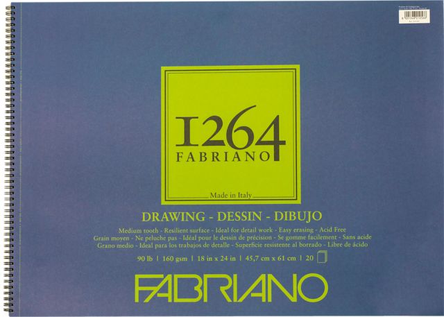 1264 DRAWING PAD 90LB WIRE BOUND 18X24 20 SHEETS