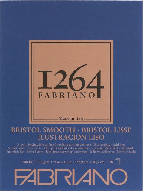 1264 BRISTOL PAD SMOOTH 9X12 20 SHEETS