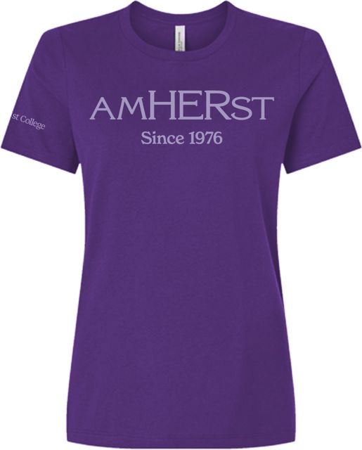 Amherst College amHERst Since 1976 Women's Short Sleeve T-Shirt